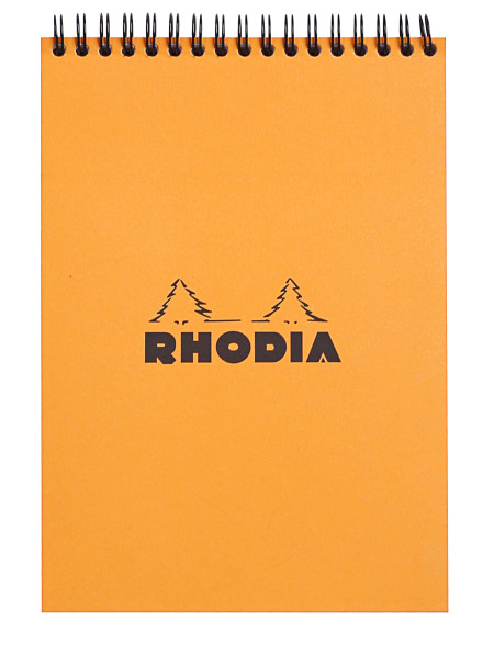 Rhodia Classic Wirebound Notepad - Large - Orange - Lined